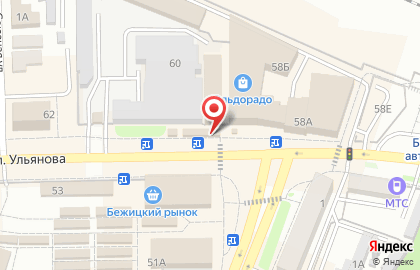 Фирменный магазин БК на улице Ульянова, 60/1 на карте