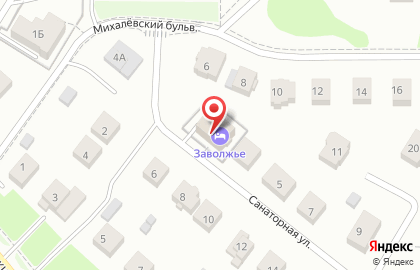 Гостевой дом Заволжье на Санаторной улице на карте