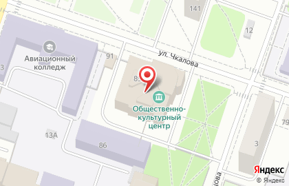 Общественно-культурный центр на улице Чкалова на карте
