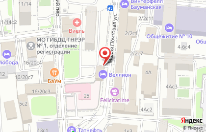 Отель Веллион в Волховском переулке на карте