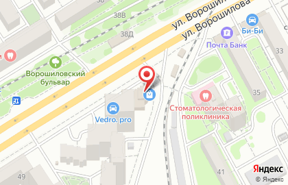 Веломагазин ВелоЛидер на улице Ворошилова на карте