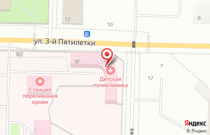 Больница Новодвинская центральная городская больница в Архангельске на карте