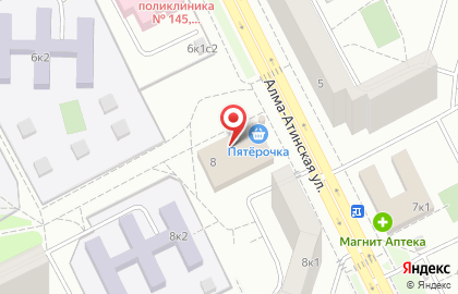 Столичные аптеки, ОАО в Марьино (ул Алма-Атинская) на карте