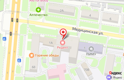 Магазин канцелярских товаров на Медицинской улице на карте