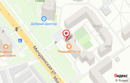 Кафе Пицца & Паста на Мичуринской улице на карте