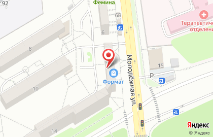 Рекламные стенды в лифтах, ООО ИНГРУП, микрорайон Молодёжная на улице Труда на карте