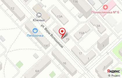 Магазин Мелочевка на улице Веры Волошиной на карте