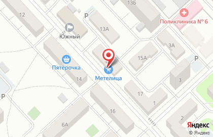 Магазин Метелица на улице Веры Волошиной на карте