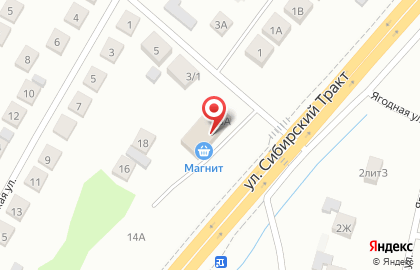 Супермаркет Магнит на Поперечно-Ноксинской улице на карте