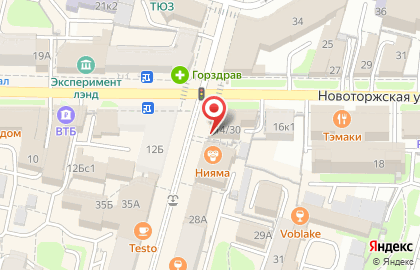 Косметическая компания Faberlic на Новоторжской улице на карте