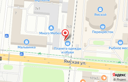 Магазин Планета одежды и обуви в Тюмени на карте