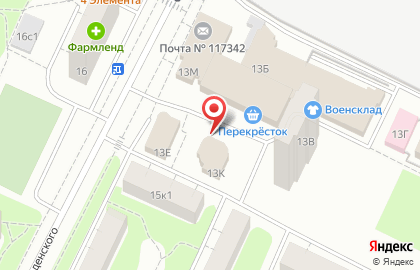 Магазин фастфудной продукции на улице Введенского на карте