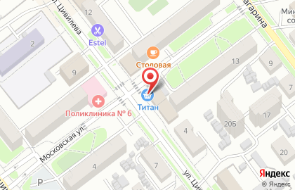 Удобный магазин Титан на улице Гагарина, 13б на карте