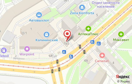 Киоск по продаже фруктов и овощей в Новосибирске на карте