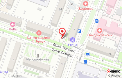 Продуктовый киоск на бульваре Победы на карте