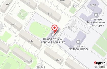 Школа Богородская №1797 с дошкольным отделением на метро Улица Подбельского на карте