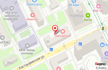 Робинзон на Кастанаевской улице на карте