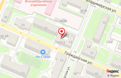 Автозапчасти на улице Гражданская на карте