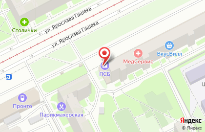 Публичное акционерное общество Промсвязьбанк на улице Ярослава Гашека на карте