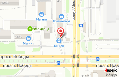 Гипермаркет бытовой техники и электроники RBT.ru на улице Молодогвардейцев на карте