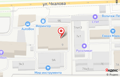 Служба заказа легкового транспорта Экспресс в Свердловском районе на карте