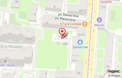 ЕВРОЛАЙН на улице Малыгина на карте