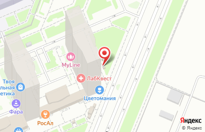 Киоск овощей и фруктов на улице Фёдора Абрамова на карте