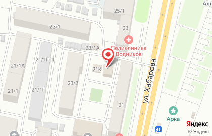 Продуктовый магазин Магазинчик на улице Хабарова на карте