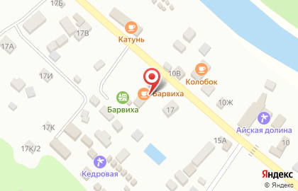 Кафе Барвиха на Катунской улице на карте