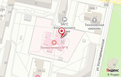 Городская поликлиника Тольяттинская городская поликлиника №4 на улице Лизы Чайкиной на карте