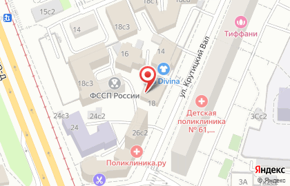 Межрайонный отдел судебных приставов по взысканию алиментных платежей в Москве на карте