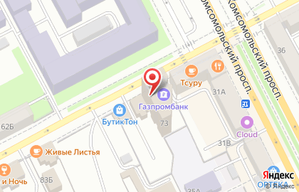 Терминал Газпромбанк на улице Луначарского на карте