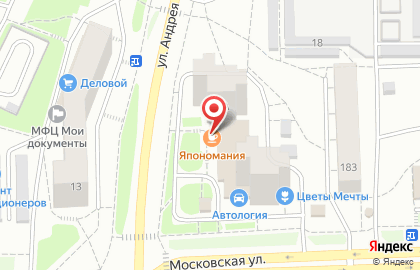 Служба доставки роллов и пиццы ЯПОНОмания на Московской улице на карте