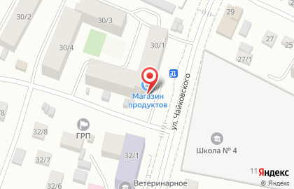 Магазин автозапчастей Клаксон на улице Чайковского на карте
