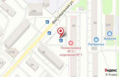 Киоск по продаже кондитерских изделий Белые слоны на Фестивальной улице на карте