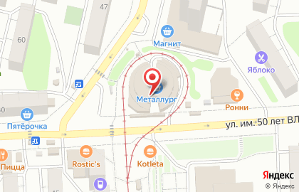 Рынок Металлург на карте