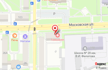 Мебельный магазин Территория Мебели на Московской улице на карте