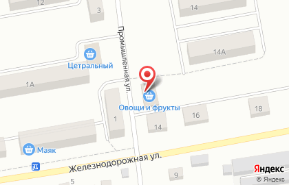 Продовольственный магазин в Правобережном районе на карте
