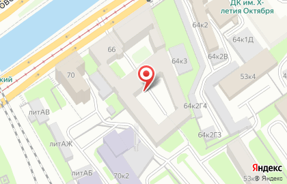Школа танцев Knowname на набережной Обводного канала на карте