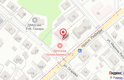Ко Городская Больница № 2 на улице Огарева на карте
