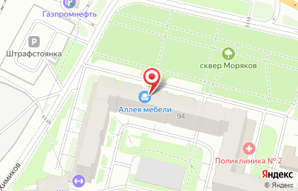 Мебельный гипермаркет Аллея Мебели на проспекте Победы на карте