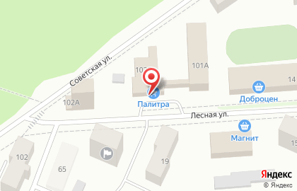 Многопрофильный магазин Палитра на Советской улице на карте
