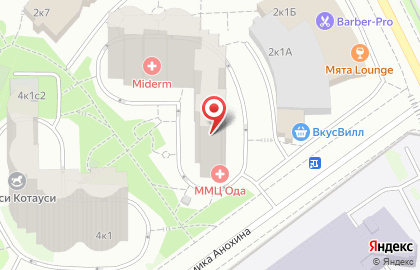Медицинский центр МедЗдравСити на улице Академика Анохина на карте