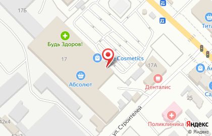 Цветочная лавка Райский уголок на улице Строителей на карте