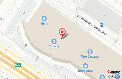 Салон мебели Е1 на улице Федюнинского на карте