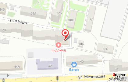 Магазин товаров для дома Домашний в Железнодорожном районе на карте