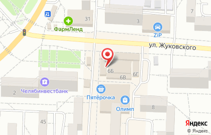 Магазин посуды и сувениров на улице Жуковского на карте