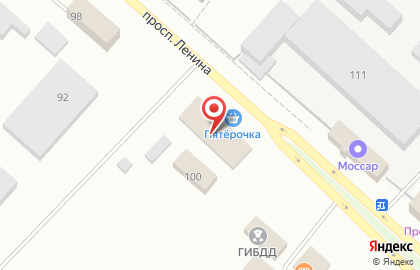 Супермаркет Пятёрочка на проспекте Ленина на карте