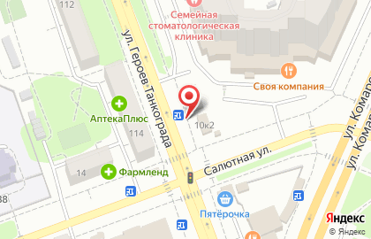 Сеть кулинарий Русский Аппетит на Салютной улице на карте