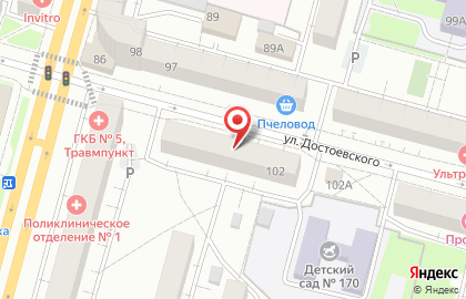 Торговая компания Тенториум на улице Достоевского на карте